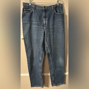 Vintage Lands End Original Fit Traditional Waist Tapered Leg Size 16 Medium Wash